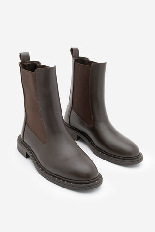 Kadın Troklu Günlük Bot Yuvin - Kahve