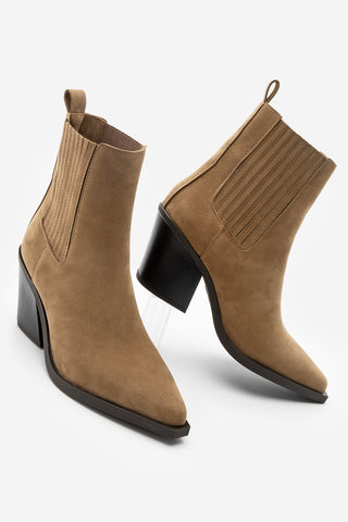 Kadın Western Bot Erbe - Taba Süet