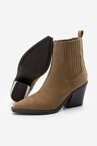 Kadın Western Bot Erbe - Taba Süet