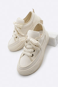 Kadın Sneaker Keten Spor Ayakkabı Hesna - Ekru