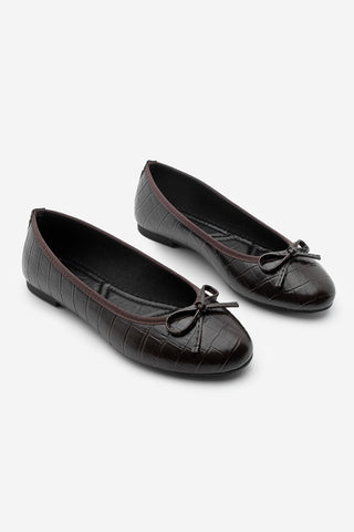 Kadın Fiyonklu Babet Lotvin - Kahve Croco