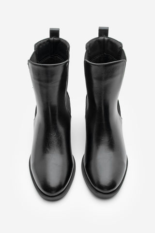 Kadın Zımbalı Topuklu Bot Ernaz - Siyah