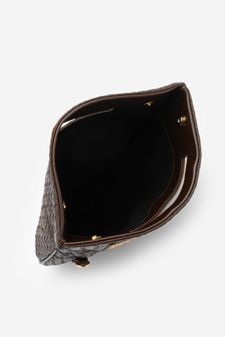 Kadın Zımbalı El Ve Omuz Çantası Panes - Kahve