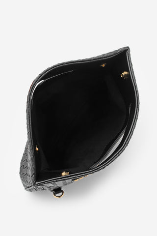 Kadın Zımbalı El Ve Omuz Çantası Panes - Siyah