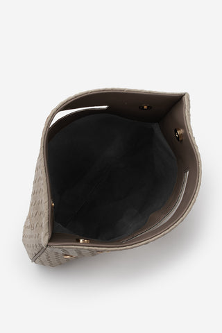 Kadın Zımbalı El Ve Omuz Çantası Panes - Vizon