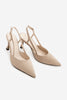 Kadın Klasik Topuklu Ayakkabı Suder - Bej Süet