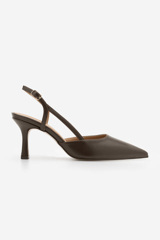 Kadın Klasik Topuklu Ayakkabı Suder - Kahve