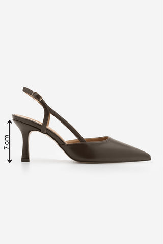 Kadın Klasik Topuklu Ayakkabı Suder - Kahve