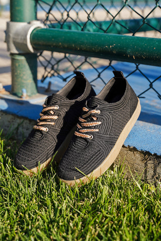 Kadın Sneaker İşlemeli Nakışlı Spor Ayakkabı Nolen - Siyah