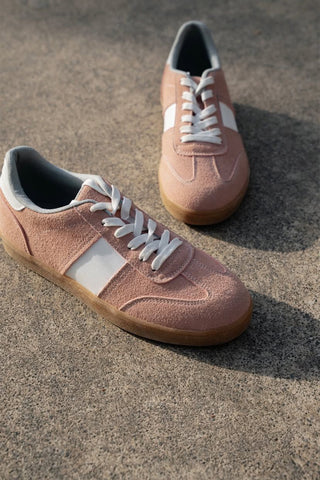 Kadın Sneaker Spor Ayakkabı Penor - Pembe Süet