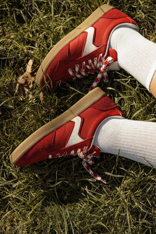 Kadın Sneaker Bağcıklı Spor Ayakkabı Pesar - Kırmızı