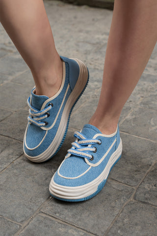 Kadın Sneaker Spor Ayakkabı Rotvi - Mavi Kot