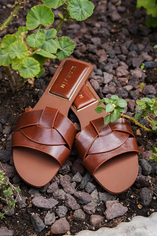 Kadın Bantlı Günlük Terlik Siyso - Taba