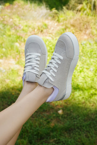 Kadın Sneaker Spor Ayakkabı Tefze - Gri Süet