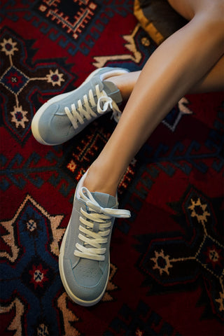 Kadın Sneaker Spor Ayakkabı Tefze - Mavi Süet