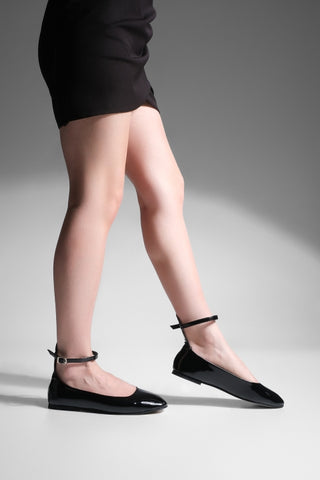 Kadın Bilekten Bantlı Babet Vesta - Siyah