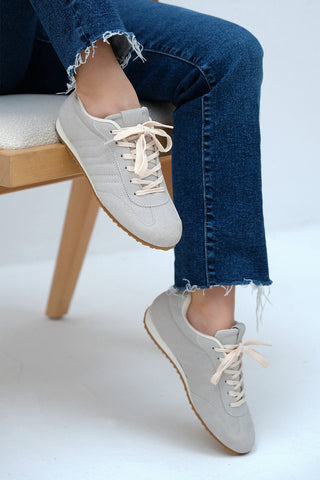 Kadın Sneaker Spor Ayakkabı Zonya - Gri Süet